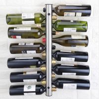 Leidersty Wine Holders Creative Design - Stainless Steel Wall Mount Bottle Storage Organizer - Wine Home Decor