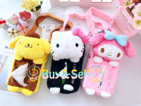 BS ·͜·♡? กล่องทิชชู กล่องใส่กระดาษทิชชู แบบแขวน ในรถยนต์ my melody kitty pompompurin