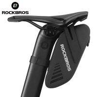 ROCKBROS กระเป๋าอานจักรยานกันน้ำกระเป๋าเบาะรถจักรยาน0.06l จักรยานกลางแจ้ง Pannier ด้านหลังกระเป๋าเครื่องมือ MTB ท่อด้านบนจักรยานอุปกรณ์เสริม