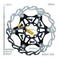 แผ่นดิสก์เบรคจักรยานหอยทาก160 180 203มม. อะลูมินัมอัลลอย6เนลโรเตอร์ Mtb จักรยานเสือหมอบอะไหล่แผ่นลอยท่อสายเบรคคุณภาพดี