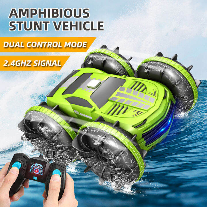 rc-stunt-รถเรือยานพาหนะสะเทินน้ำสะเทินบกสองด้าน2-4g-4wd-water-beach-pool