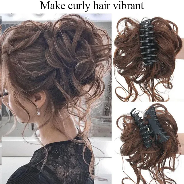 European And American Style Fashion Lazy Hair Clip Flower Bud Ball Head  Female Natural Fluffy Long Beard Wig | Lazada