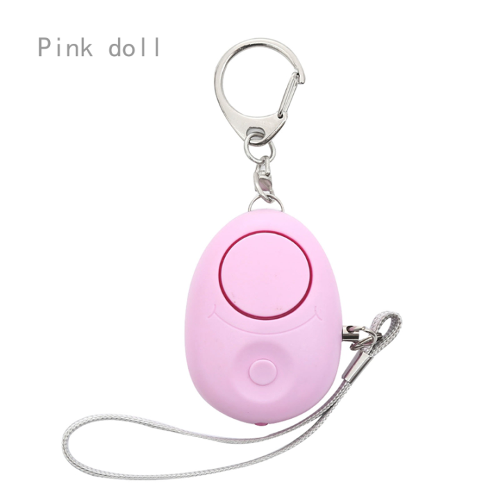 Pink Doll Personal Alarm Keychain With LED Light 130db Emergency Women ...