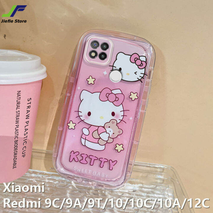 jiefie-เคสโทรศัพท์เฮลโลคิตตี้น่ารักสำหรับ-xiaomi-redmi-9c-9a-9t-10-10c-10a-12c-การ์ตูน-kuromi-อบเชย-pochacco-เคสคู่โทรศัพท์ซองนุ่มกันกระแทก