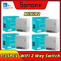 SONOFF MINIR2 Wifi สวิตซ์ DIY,สวิตซ์มินิ R2โมดูล2ทาง EWeLink แอปไร้สายการควบคุมระยะไกลทำงานร่วมกับ Alexa Google Home Automotation