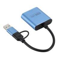 YWKIWU USB ไปยัง HDMI ตัวแปลง USB เป็น HDMI 2 in 1 สายเคเบิลหน้าจอเดียวกัน สายแปลงหน้าจอขนาดใหญ่ สายเคเบิลอะแดปเตอร์ Type-C เป็น HDMI โทรศัพท์มือถือสำหรับมือถือ