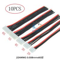 10ชิ้นแบตเตอรี่ RC Lipo 10ซม. เครื่องชาร์จแบบสมดุล2S 3S 4S 5S 6S สาย22AWG สำหรับ B6 B3 IMAX