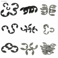 ✇✽◄ 1.2/1.5/2/2.5/3/3.5/4/5/6/7/8/9/10/12mm 304 Stainless Steel/Black Carbon Steel E Clip Circlip Retaining Ring Washer 50 pcs/bag