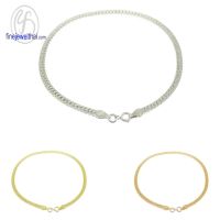 Finejewelthai-สร้อยแขนเงิน-สร้อยข้อมือเลส-สร้อยข้อมือ-Less-Silver-Bangle-Bracelet-T223800 (เลือกสีตัวเรือนได้)