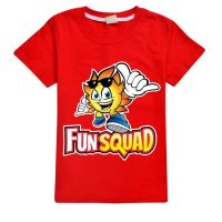 Fun Squad Gaming Childrens T-shirt Girls Boys Summer Cotton Cartoon Print Top T-shirt Kids Clothes Baby Shirt