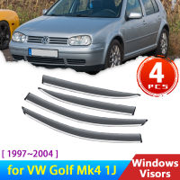 รถ Windows Visors สำหรับ Volkswagen Golf Mk4 IV 1J VW 4 1997 ~ 2004 1999อุปกรณ์เสริม Deflectors Rain Eyebrow Guards กระจก Trim