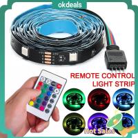 OKDEALS 5V Waterproof With Remote Control Christmas Decor 5050 RGB TV Background Atmosphere Lamp Led Light Strip String Lights