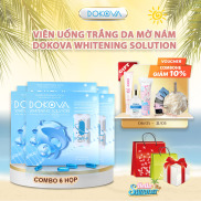 Combo 6 hộp viên uống trắng da mờ nám chống lão hóa Dokova Whitening