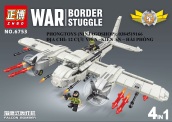 [Siêu Sale] Lắp ráp xếp hình Lego ZHBO 6753 Máy bay chiến đấu màu trắng 4 in 1 678 mảnh