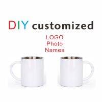 hotx【DT】 300ML Mug PHOTO NAME Customize Print Metal Cup for Explor Outdoor Camp