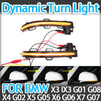 แบบไดนามิกไฟเลี้ยว LED กระจกมองหลัง Blinker Repeater สำหรับ BMW IX3 G01 G08 X4 X7 X3 G05 X5 G06