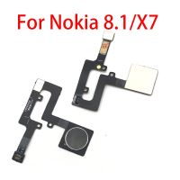 ปุ่มโฮมดั้งเดิมลายนิ้วมือ Touch ID เซนเซอร์ Flex Cable Ribbon อะไหล่สําหรับ Nokia 8.1 X7