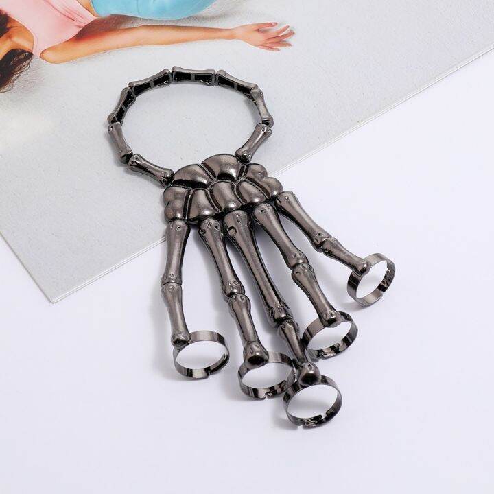 hand-ghost-skeleton-bracelet-party-chain-finger-femme-women-gothic-adjustable