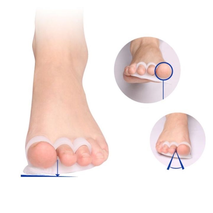 1-2pairs-hammer-toe-cushion-pad-separator-corrector-straightener-splint-pain-relief-tools-white