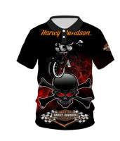 Harley-Davidson Polo 3D POLO shirt Harlay-Davidson Motorcycle Cycles xzx180305 Polo POLO shirt Fremium - Razkacollection  034