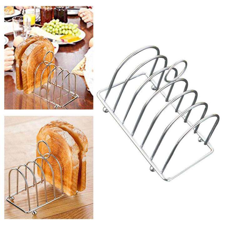 Stainless Steel Toast Rack Non-Stick Toast Holder Rack Kitchen Bread ...