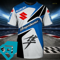 New！2023！Suzuki Hayabusa Cetak T-shirt GSX1300R-X GSX1300R Moto GP 3D 2023 High quality products （Freeprinting of names）