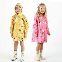 Big Size Raincoat for Children Cartoon Kids Girls Rainproof Rain Coat Waterproof Poncho Boys Rainwear Kindergarten Kid Rainsuit