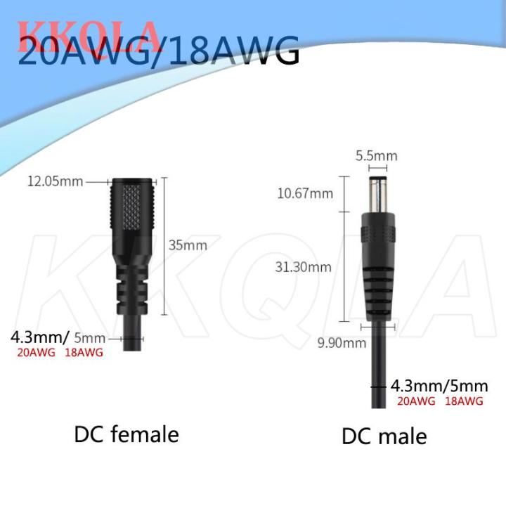 qkkqla-16-18-20-22awg-7a-10a-dc-male-female-power-supply-connector-extension-cable-5-5x2-1mm-copper-wire-current-for-led-strip-light