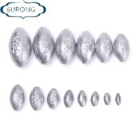 6URONGII 5/10Pcs แยก น้ำหนักเพิ่มเติม กระสุนกลม Line Sinkers ขั้วต่อตะขอ Sinker รูปมะกอก ตกปลาตะกั่วตก