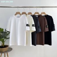 Stone Island Basic Short-Sleeved T-Shirt Cross Logo Armband All-Match Casual Men And Women With The Same Student Trend Ins