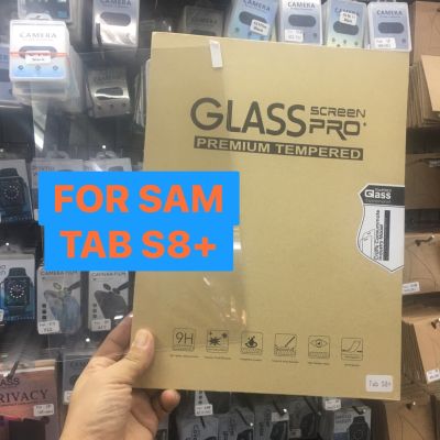 ชัมชุง ฟิล์มกระจกกันรอย ฟิล์มกันรอย ฟิล์มกันรอยหน้าจอ ฟิล์มกระจกนิรภัย แบบใส เต็มจอ For SAM Galaxy Tab S7/S6/S8+/S6Lite/S8/S9/S9+/S9 FE 5G(10.9)