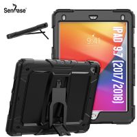 【DT】 hot  For Apple iPad 9.7 2018 2017 Air 2 Pro 9.7 2016 A1566 A1822 A1893 Case Kids Safe Silicon PC Hybrid Shockproof Stand Tablet Cover