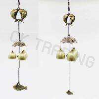 jaenang  0015 ระฆังลม กระดิ่งลม กระดิ่งปลาตาแดงคู่ 3 ลูกโมบายลม วินเทจ Wind Chimes Vitage