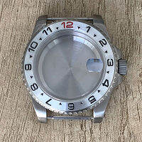 เคสนาฬิกา40MM ไทเทเนียมปิดด้านล่างทำจากแว่นขยายแซฟไฟร์สำหรับการเคลื่อนไหว NH34 35/36ของญี่ปุ่น