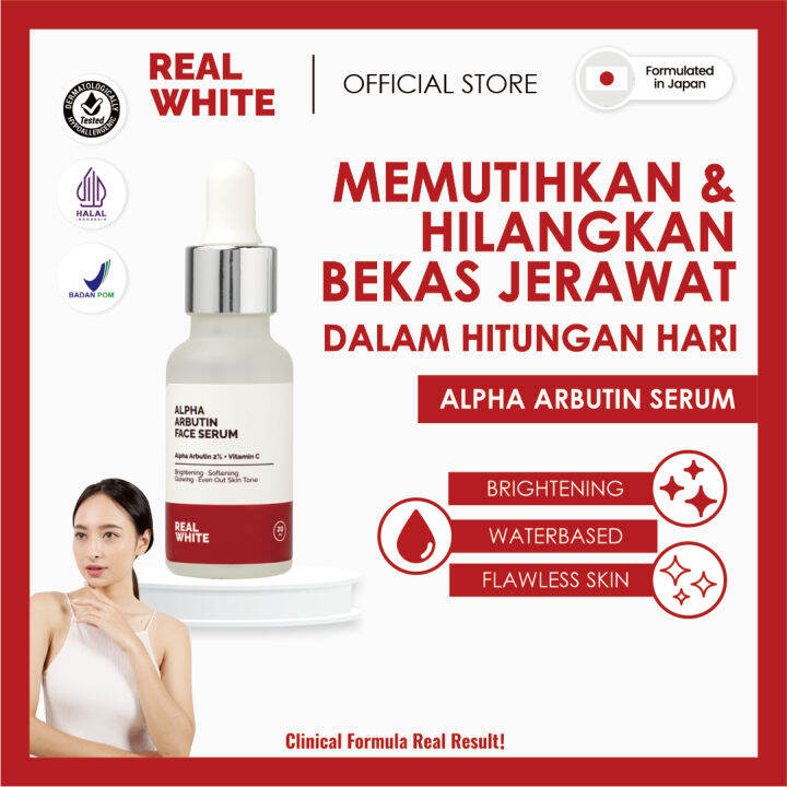 REAL WHITE Alpha Arbutin Serum Lazada Indonesia