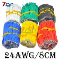 100PCS Tin-Plated Breadboard PCB Solder Cable 24AWG 8CM Fly Jumper Wire Cable Tin Conductor Wires 1007-24AWG Electrical Wires Wires Leads Adapters