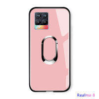 UCUC เคสโทรศัพท์เคสสำหรับ Realme 8ปลอก Realmi8 Pro ของแข็ง360 Roble ที่วางแหวนแม่เหล็กกรณีกระจกเทมเปอร์ปลอกโทรศัพท์ป้องกันกลับกันกระแทก