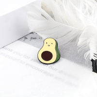 Cute Smile Avocado Brooch Green Fresh Fruit Brooches Demin Jacket Lapel Pins Badges Kids Backpack Decoration Jewelry Gift New