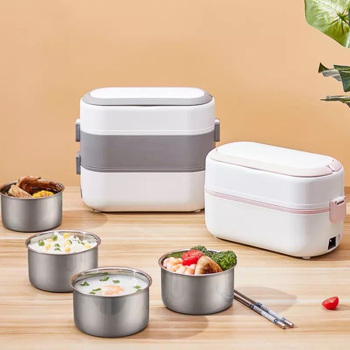 Electric Lunch Box, Heated Bento Box For Adult, 2 Layers Self Heating Lunch  Box, Food Warmer