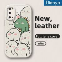 Dienya เคสปลอกสำหรับ Samsung S20 S20 FE S20พิเศษ,หลากสีน่ารักลายการ์ตูนไดโนเสาร์สีขาวและสีเขียวบางนุ่มหนังเคสมือถือกันกระแทกเคสกันกระแทกกรอบทนทานต่อการตกหล่น