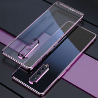 เคสสำหรับ OPPO R17 Pro ตัวชุบโลหะหรูหรา TPU เนื้อนิ่มโปร่งใสเคสโทรศัพท์ฝาหลังแบบใส