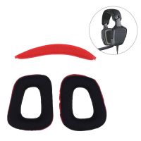 【CW】 Pair of Replacement Soft Foam Ear Pads Cushions with Head Beam Cushion for Logitech G430 G930 Headphones