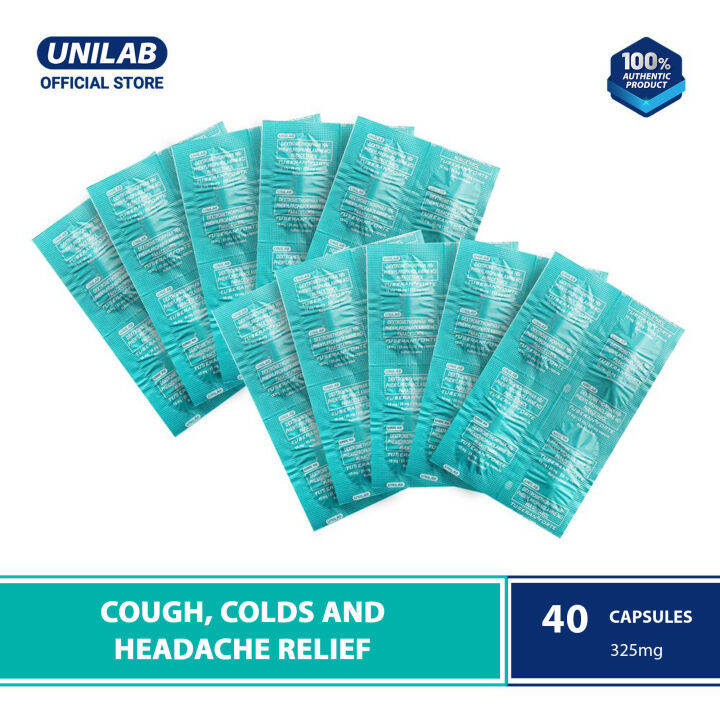 Unilab Tuseran Forte 40 Tablets - Medicine for Relief of Cough, Colds ...