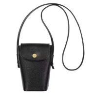 Longchamp Leather Womens Oblique Straddle One  Cross Body Shoulder Womens Mobile Phone Bag