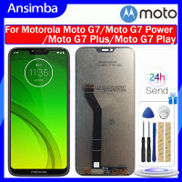 Ansimba หน้าจอ LCD IPS ของแท้สำหรับ Motorola Moto G7 XT1962/Moto G7 XT1955ไฟฟ้า/G7 Moto Plus XT1965 /Moto G7 XT1952เล่นจอแสดงผล LCD แบบสัมผัสหน้าจอชุดประกอบดิจิไทเซอร์สำหรับ Motorola Moto G7 G7 G7เพาเวอร์พลัส G7จอ LCD