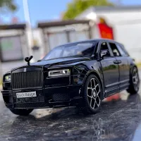 Royce SUV Cullinan โมเดลรถยนต์ของเล่นโลหะหล่อจากโลหะหล่อจากรถของเล่นโมเดลรถยนต์จำลองเสียงและไฟชุดของเล่นเด็กของขวัญ1/32ม้วน