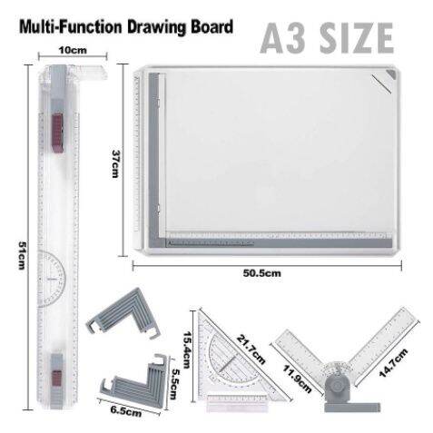 Drawing Board A3 Drafting Tables With Parallel Motion Angle Measuring 