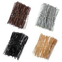 【CW】 50 Pcs/Bag U Shaped Metal One-word Hairpin Rubber Non-falling Paint Female Ins Bangs Clip