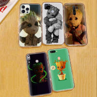 โปร่งใส เคสโทรศัพท์ หรับ iPhone 13 14 G9 Moto 12 G8 Play Mini SE Power Max Plus Pro Protective ปก Baby Groot