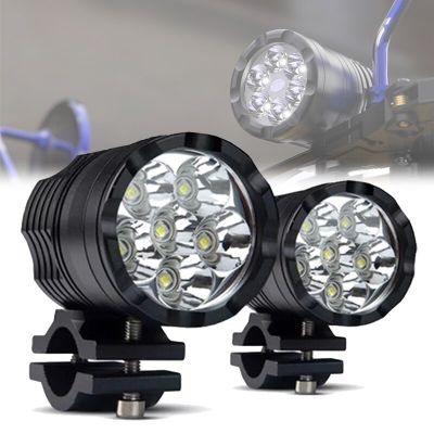 6 2ชิ้น12V Led มอเตอร์ไซค์กันน้ำไฟหน้าสปอตไลท์ไฟ Led เสริมอุปกรณ์ Moto ไฟหน้าเสริมอุปกรณ์เสริม